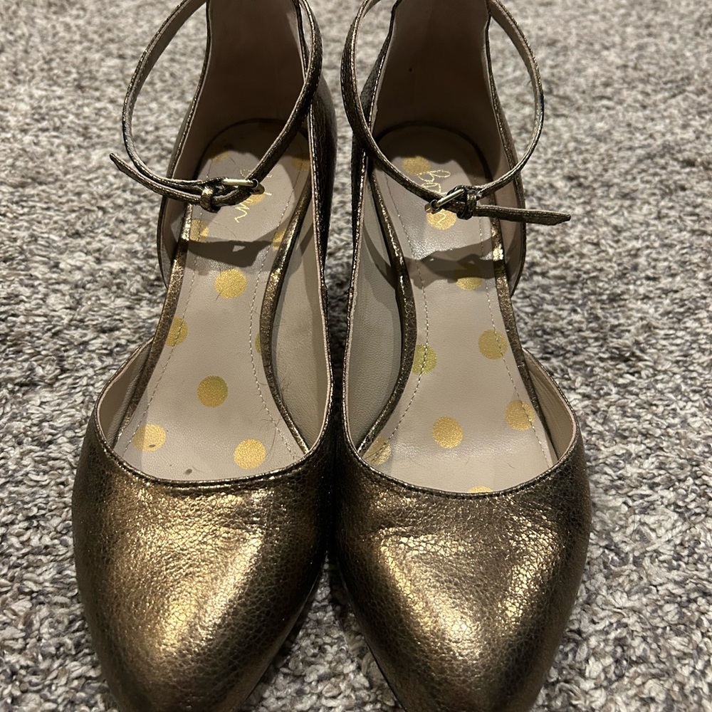 Boden Yasmin Mid Heels Size 9/40 Bronze Metallic